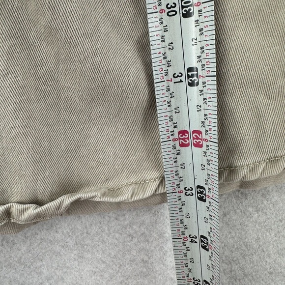 VTG 90s Wrangler Rugged Wear Shirt Mens 2XT Beige Denim Collar Elbow Patches - Picture 12 of 13